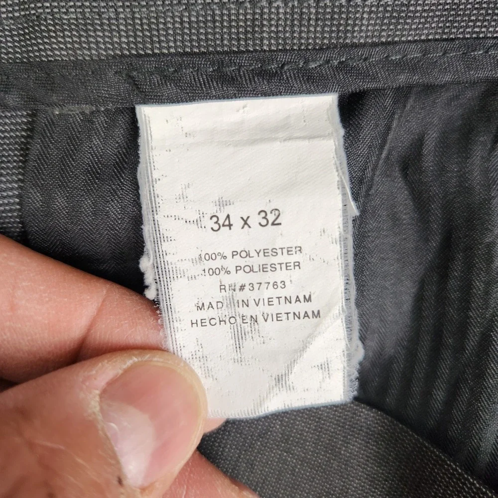 Axist City Pants Mens 34x32 Gray Slacks Office Business Classic Straight Leg